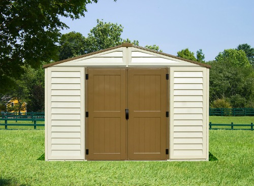 DuraMax 10x8 Woodbridge Plus Vinyl Shed Kit w/ Foundation